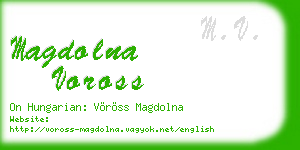 magdolna voross business card
