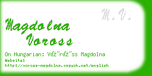 magdolna voross business card